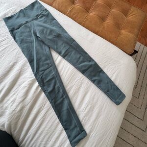 Athleta Teal High-Rise Ribbed Leggings